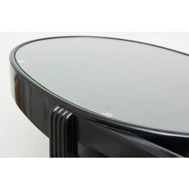 1930s Vintage Art Deco Moderne Ebonized Wood Sculptural Bar Cart or Trolley, 1930's For Sale - Image 5 of 10