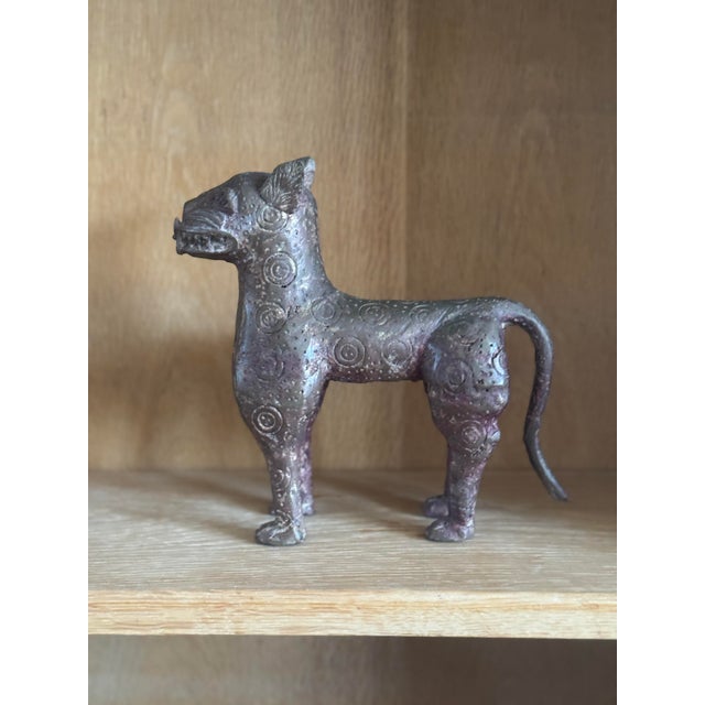 Indian Vintage Indian Dhokra Lost-Wax Metal Horse Sculpture For Sale - Image 3 of 10