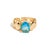 Metal Ocean Glow Blue Topaz Gold Adjustable Ring, Size 4 For Sale - Image 7 of 7