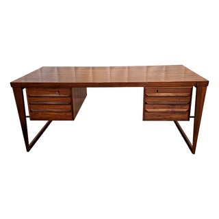 Model 70 Desk in Amazon Rosewood by Kai Kristiansen for Feldballes Møbelfabrik, 1950s For Sale