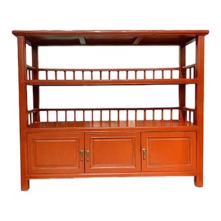 1990s Asian Display Low Bookcase For Sale
