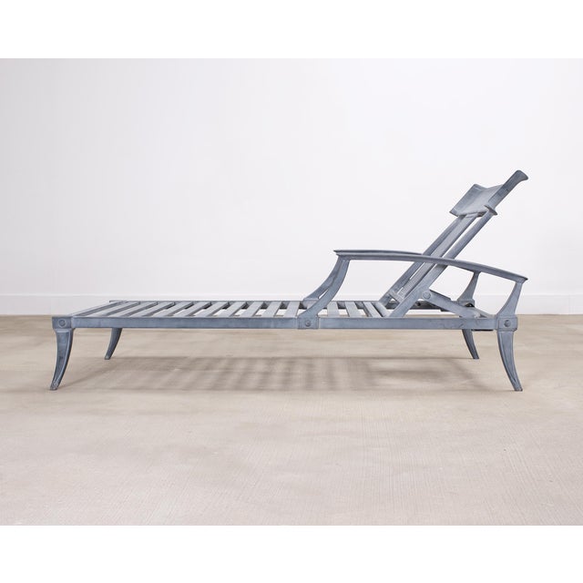 Metal Pair of Neoclassical Greco-Roman Klismos Chaise Lounges For Sale - Image 7 of 18