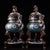 Traditional Late 20th Century Pair of Gilt Bronze Cloisonné Enamel Incense Burners With Lion Finials For Sale - Image 3 of 10
