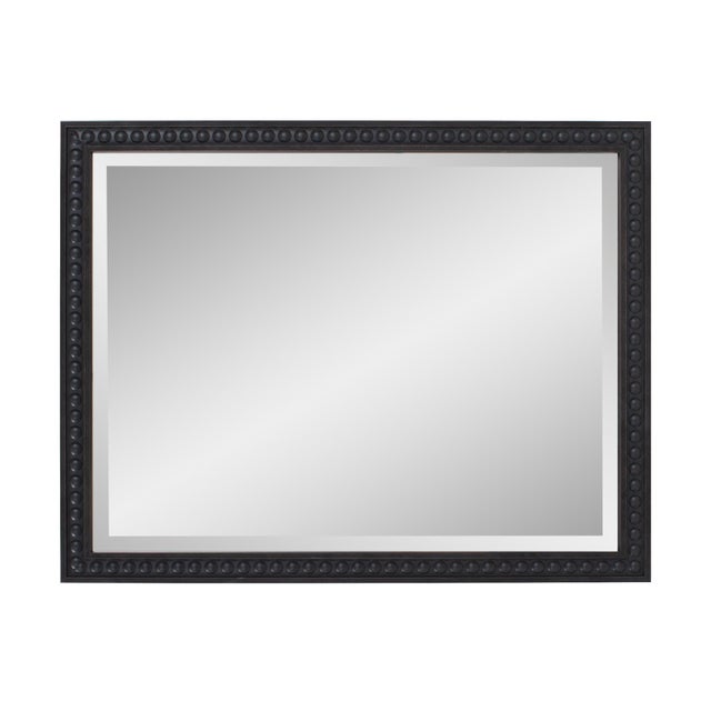 Kenneth Ludwig Chicago Beaded Vanity Mirror - Black For Sale - Image 4 of 11