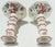 Pink Pair Antique French Faience Pink & White Rose Candlesticks Candle Holders For Sale - Image 8 of 9