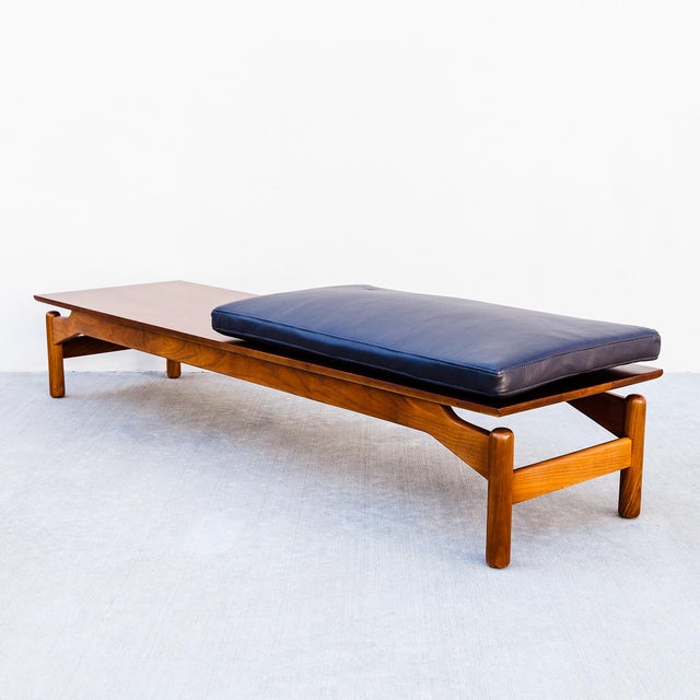 Restored 1950s Walnut Bench or Low Coffee Table Attributed to Greta Grossman For Sale - Image 11 of 18