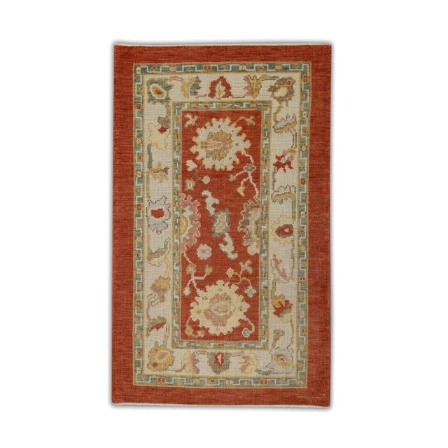 Modern Turkish Oushak Rug 3'1" x 4'10" For Sale In Houston - Image 6 of 6