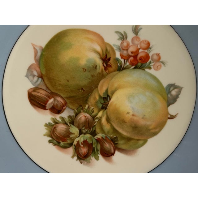 1940s Schumann Bavaria Germany Fruit Plates Reticulated Edges- Set of 4 For Sale - Image 10 of 12