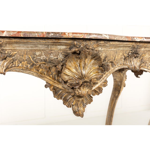 Antique Italian Silver Gilt Console Table, 1700s For Sale - Image 9 of 12