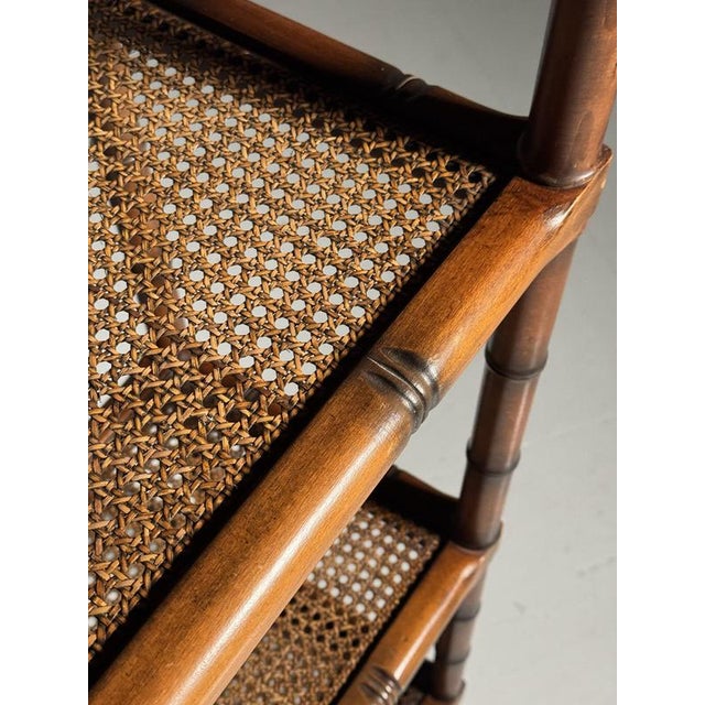2000 - 2009 Faux Bamboo Bookcase, 1980s For Sale - Image 5 of 18