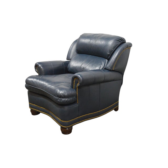 English Hancock & Moore Leather Lounge Chair For Sale - Image 3 of 8