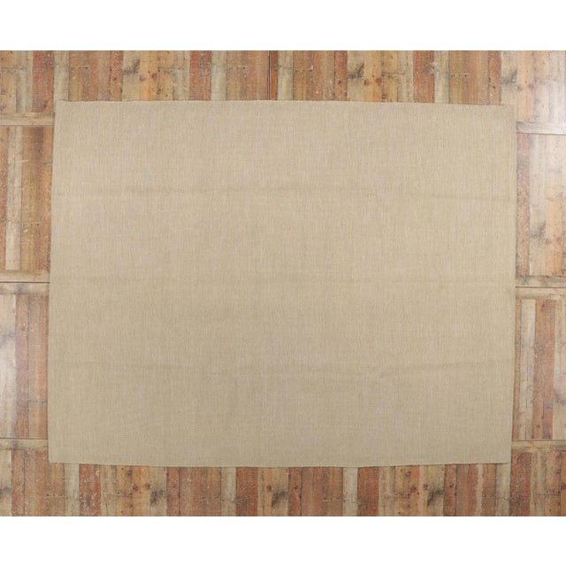 Ecru Swedish Inspired Kilim Rug - 09'04 X 11'10 For Sale - Image 8 of 10