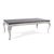 Beautifully hand crafted cabriole legs in polished stainless steel with a sleek black marble surface blend together to...