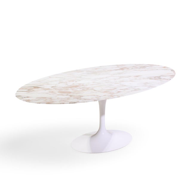 Eero Saarinen for Knoll Mid Century Tulip 84 Inch Marble Dining Table For Sale In Chicago - Image 6 of 7