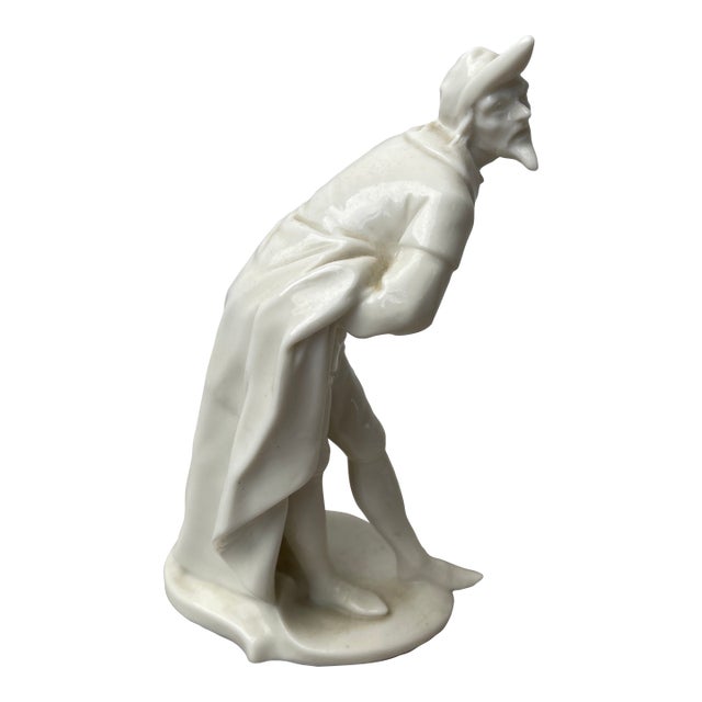 Nymphenburg Bustelli Pantalone Figurine White Porcelain Commedia Dell'Arte 7" For Sale
