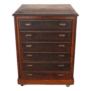 Antique Industrial Quarter Sawn Storage Oak Cabinet For Sale