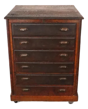 Antique Industrial Quarter Sawn Storage Oak Cabinet