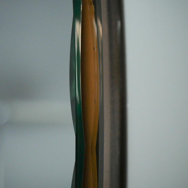 Glass Italian Mirror from Veca, 1970s For Sale - Image 7 of 9