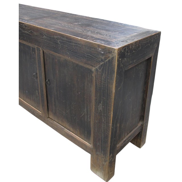Vintage Distressed Reclaimed Wood Sideboard Cabinet 27 For Sale In Greensboro - Image 6 of 13