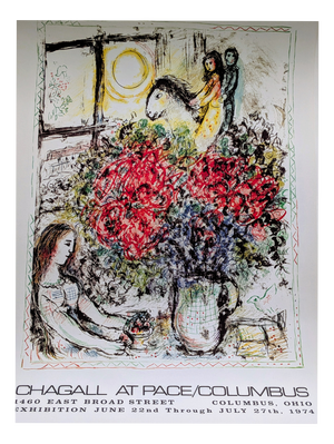 Large Lithograph Poster from Marc Chagall, 1974