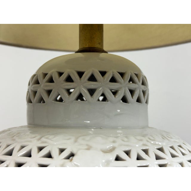 Late 20th Century Frederick Cooper Blanc De Chine Table Lamps, Pair For Sale - Image 9 of 12