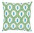 Schumacher Indio Ikat Pillow in Green & Peacock For Sale