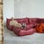 Togo Modular Sofa in Oxblood Red Leather attributed to Michel Ducaroy for Ligne Roset, 2000s, Set of 4 For Sale - Image 18 of 18