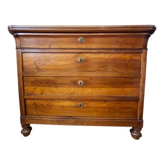 19th Century Piedmontese Walnut Chest of Drawers, 1850 For Sale