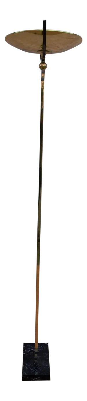 Mid Century Relco Milano Italy Torchiere Brass Floor Lamp