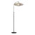 Roswell Floor Lamp - Matte Black Finish, Handcrafted Shinpuru-Sa Linen-Cotton Shade, Black Marble Base, Dimmer For Sale