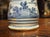 Italian Blue and White Albarello Jar With Cartouche and Landscapes, 19th C For Sale In Dallas - Image 6 of 12