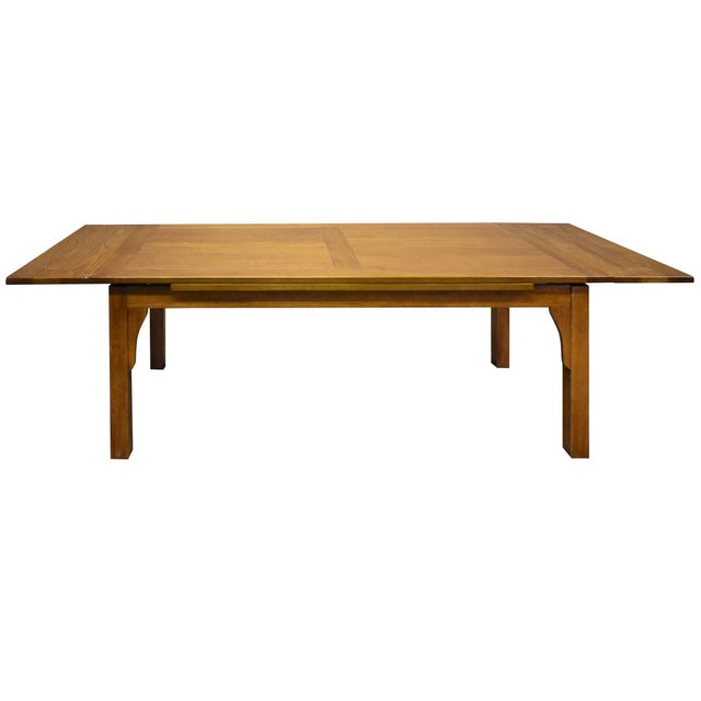 Mission Style Oak Stow Leaf Dining Table (2 Colors Available) - Walnut For Sale - Image 10 of 14