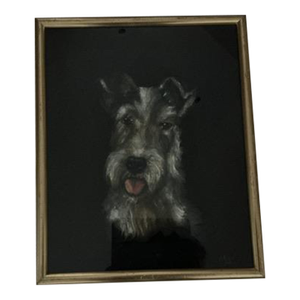 Framed Dog Painting From France
