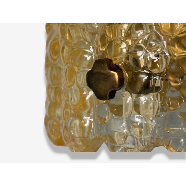 Metal Orrefors, Swedish Modern, Brass, Glass, Wall Light, Sweden, 1960s For Sale - Image 7 of 9