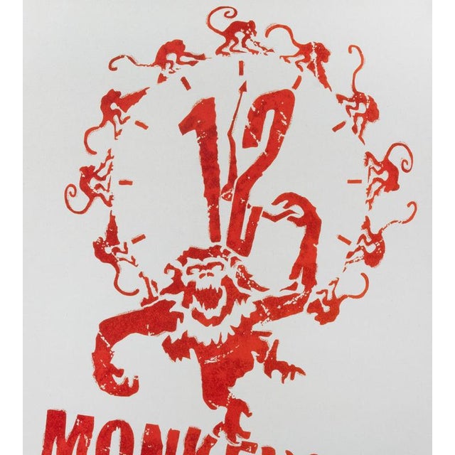 12 Monkeys Movie Poster, Stencil-Style, USA, 1990s, Rolled For Sale - Image 4 of 5