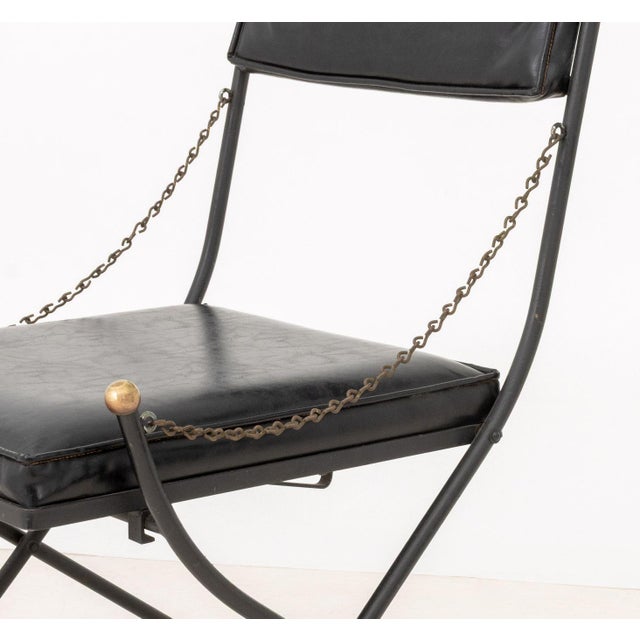 Maison Jansen Style Campaign Chairs, Pair For Sale - Image 9 of 10