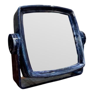 Vintage Marbled Lucite Tilting Vanity Mirror For Sale