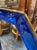 Modern Large Scale Blue Murano Glass and Brass Mirror For Sale - Image 3 of 7