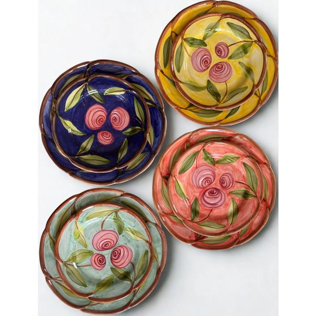 LastCHANCE!8 Pieces Made in Portugal Hand Painted and Glazed Plates For Sale - Image 16 of 16