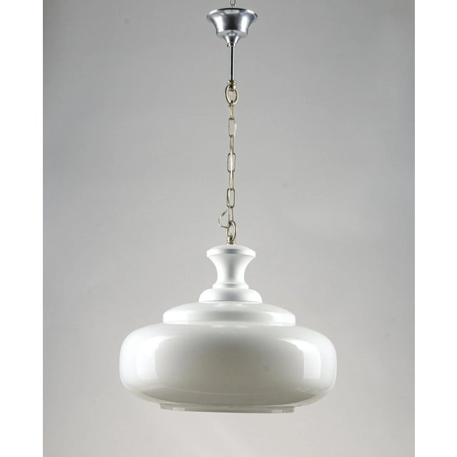 Vintage Chandelier in Metal, Wood & Glass, 1950s For Sale - Image 3 of 9