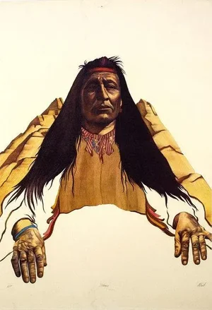 1986 "Defiance" Robert Alrich American Indian Limited Edition Print
