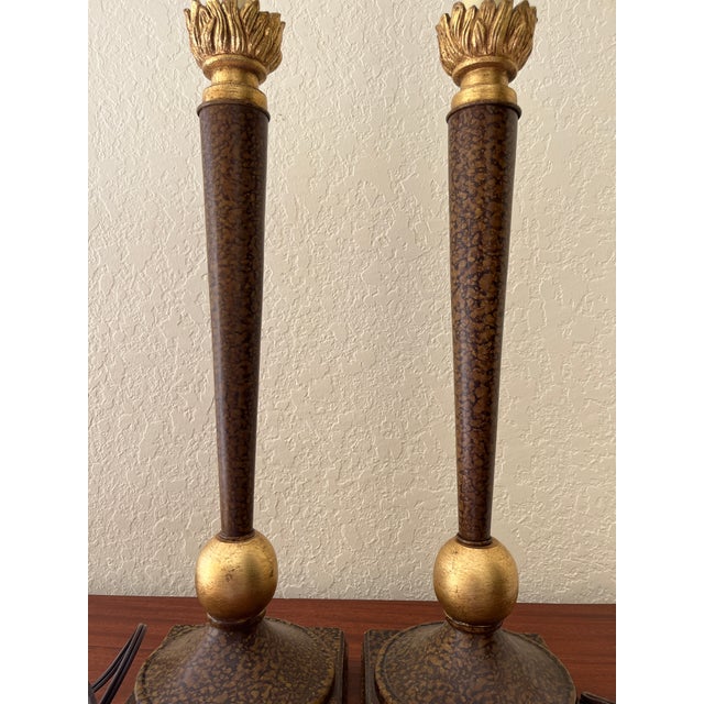 1980s Neoclassical Revival Table Lamps - a Pair For Sale - Image 4 of 10