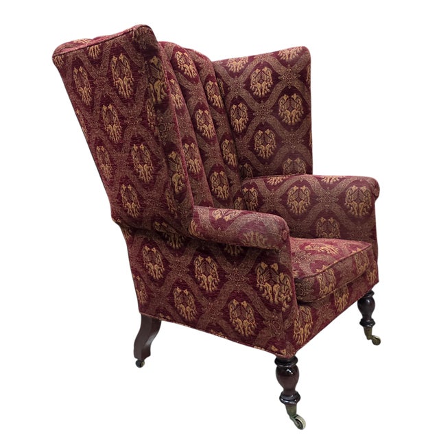 Early 20th Century Georgian Revival Wingback Chair For Sale - Image 12 of 13