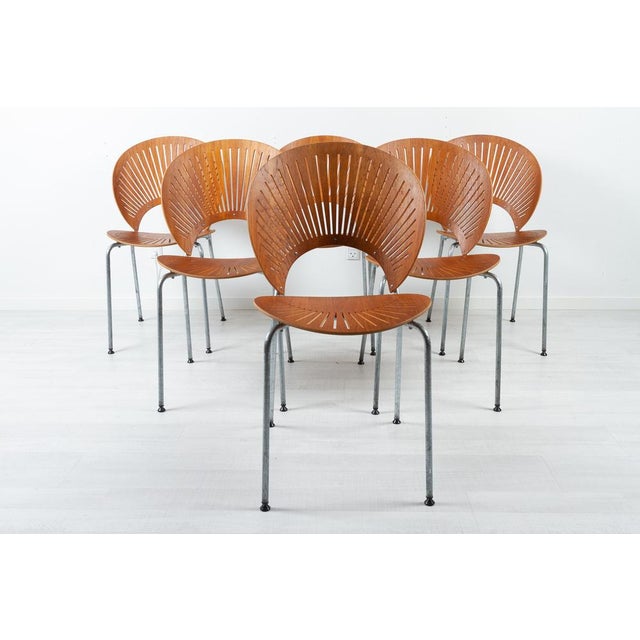Trinidad teak dining chairs by Nanna Ditzel for Fredericia Stolefabrik Denmark 1990s When designing the Trinidad Chair...