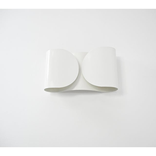 Metal White Foglio Wall Lamp by Tobia and Afra Scarpa for Flos, 1960s For Sale - Image 7 of 11