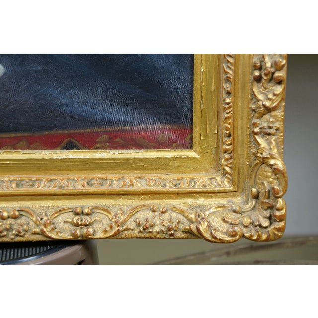 Late 20th Century Late 20th Century Ease Still Life Oil Painting After William Michael Harnett Music Instrument's For Sale - Image 5 of 11