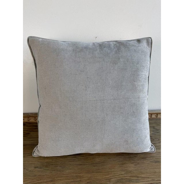 Pair of Fortuny-Style Patterned Pillows With Solid Silk Backs For Sale - Image 11 of 11