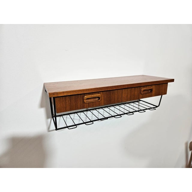 Teak Wall Console, 1960s For Sale - Image 9 of 14