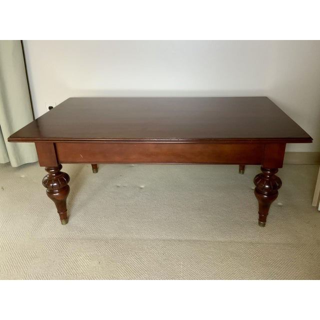 Vintage Rectangular Mahogany Chippendale Style Coffee Table For Sale - Image 4 of 18