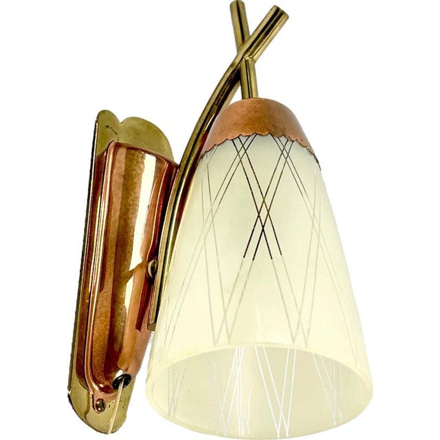Mid-Century German Copper & Brass Wall Lamp, 1960s For Sale - Image 9 of 9